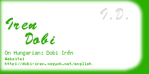 iren dobi business card